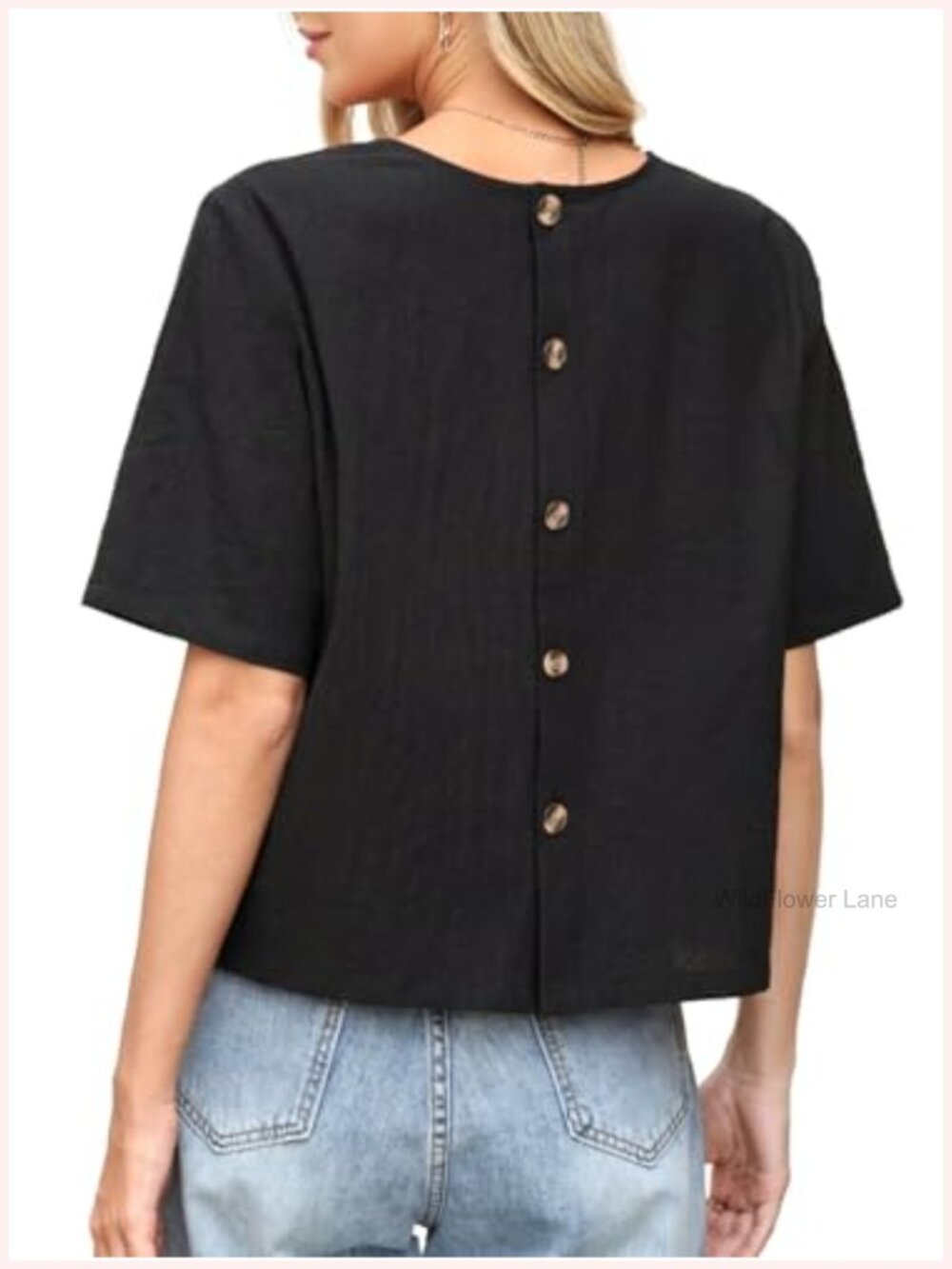 Womens Cotton Button Down Short Sleeve Cropped Blouse Beach Shirt